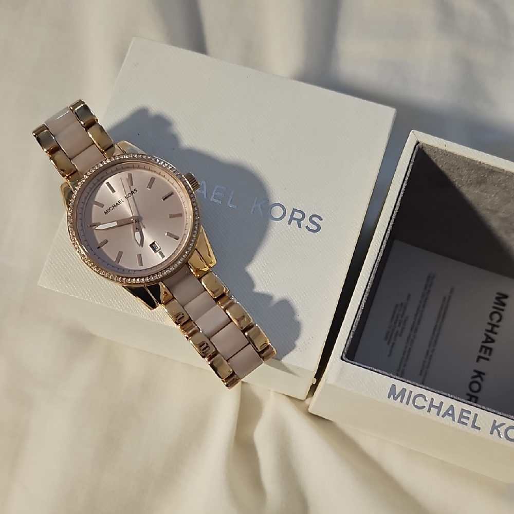 Michael Kors Blush and Gold Watch